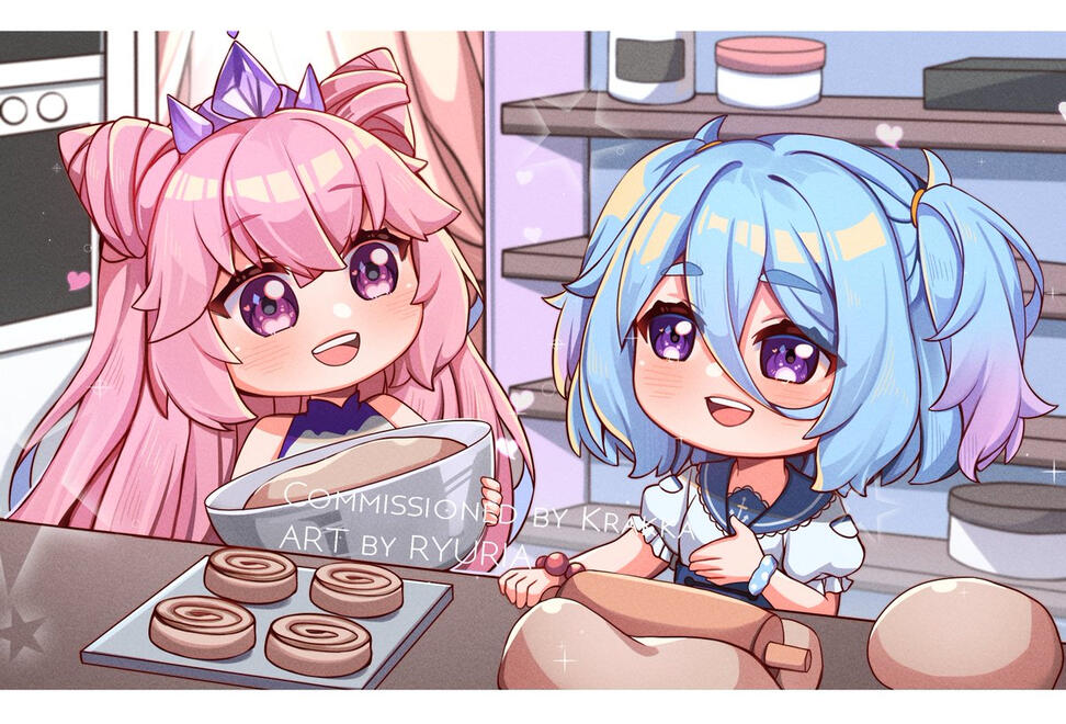 2022 June, art by @Ryuriia, comm'd by @KrakkaCafe